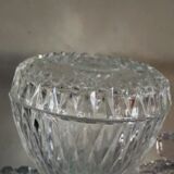 Round sweetener lid carved glass Duralex