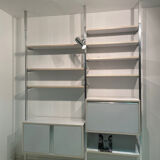 Modular floor/ceiling library with sideboard and secretary