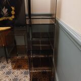 Smoked plexiglass cube shelf