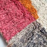 Moroccan Berber carpet Boujaad with colorful flats 234x143cm