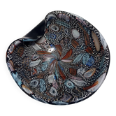 Cendrier "Tutti Frutti" en Verre de Murano Noir / Vide-Poche attr. vers Avem