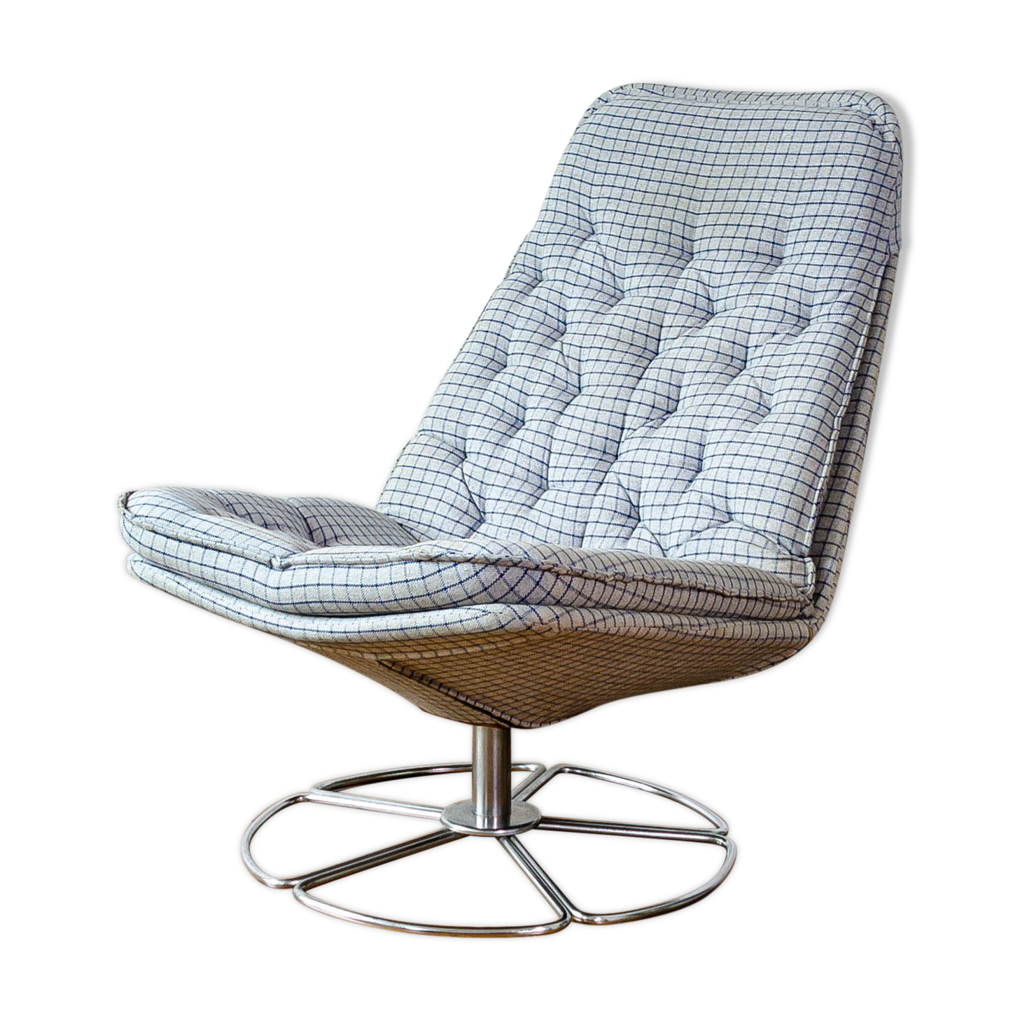 Jan Des Bouvrie's swivel lounge chair for Gelderland, Holland, circa 1970