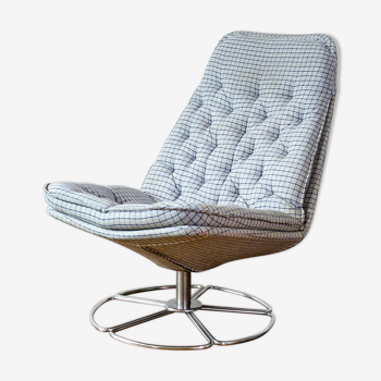 Jan Des Bouvrie's swivel lounge chair for Gelderland, Holland, circa 1970