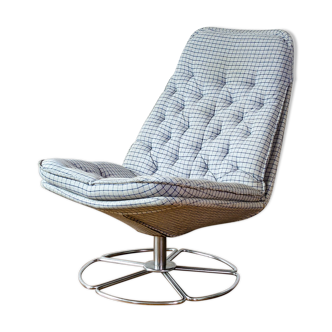 Jan Des Bouvrie's swivel lounge chair for Gelderland, Holland, circa 1970