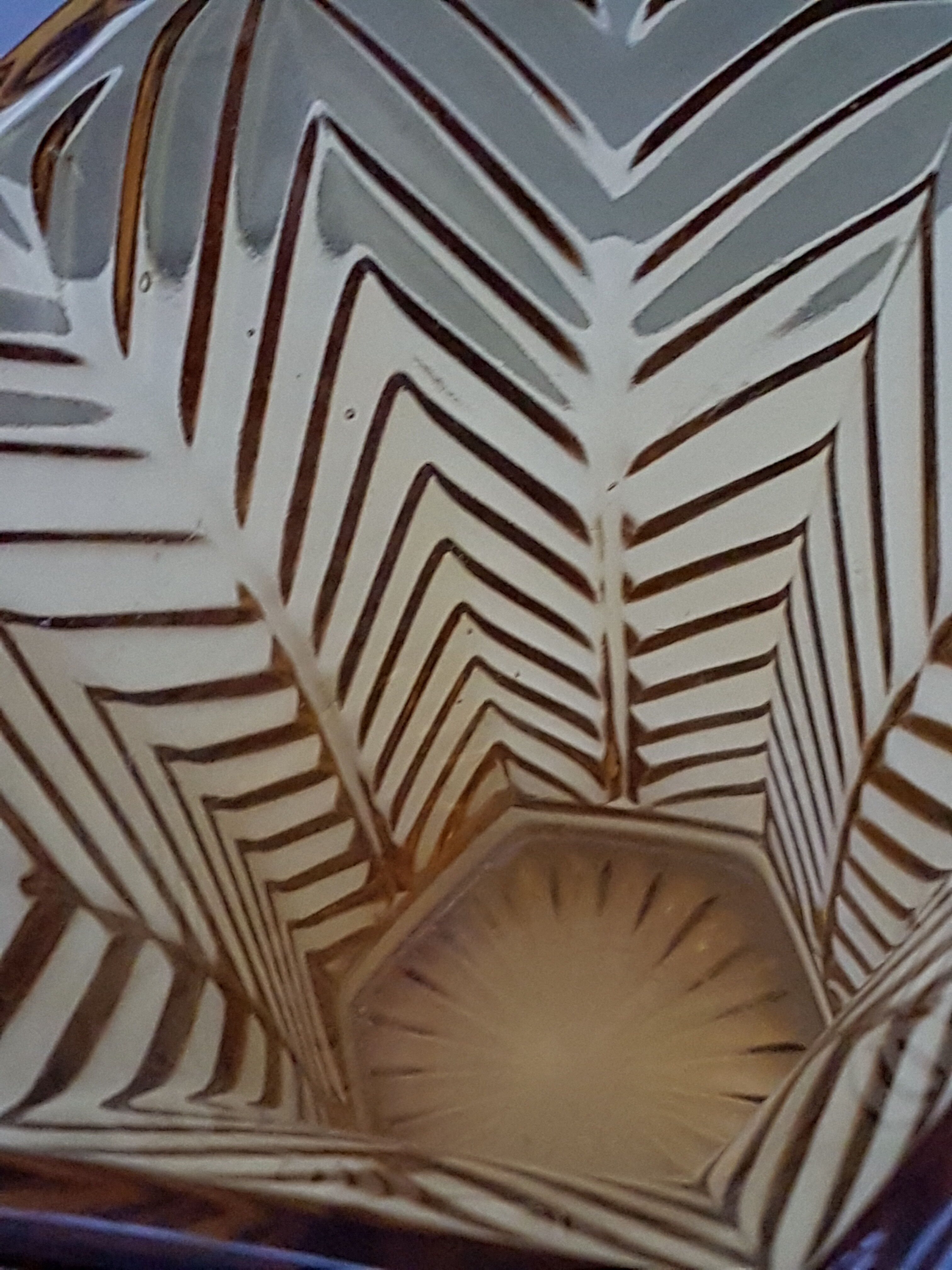 Art Deco brown glass vase