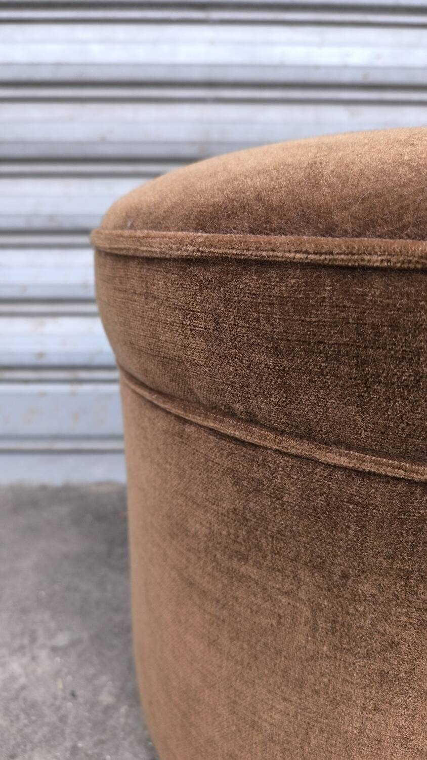 1960s velvet pouf