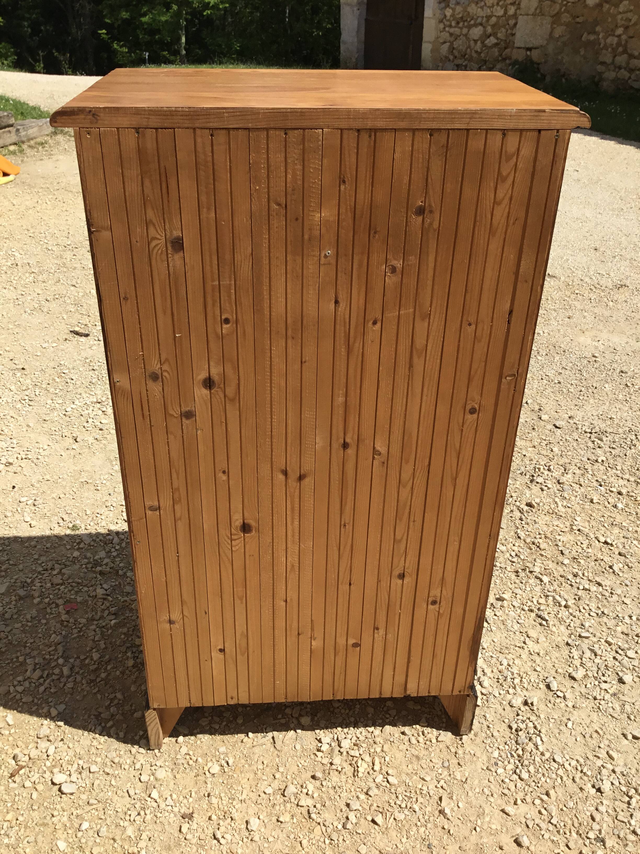 Chiffonier from the 1980s in black patinated fir