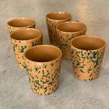 6 verres en terre cuite