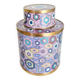 Tea pot Fabienne Jouvin, in cloisonné enamels and brass.