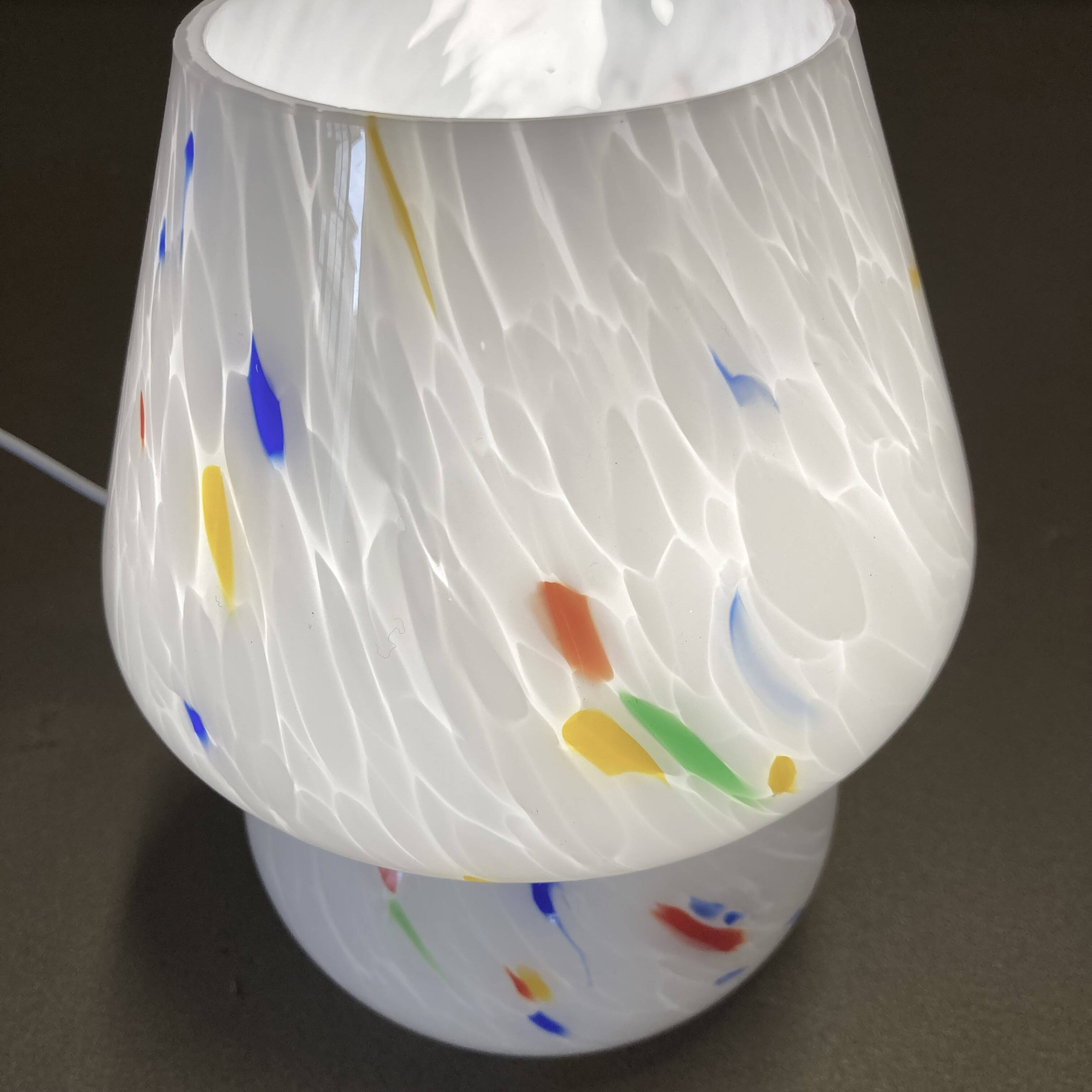 Paire de lampes Design verre coloré.