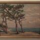 Oil on panel painting seaside signed Jeanne Prin
