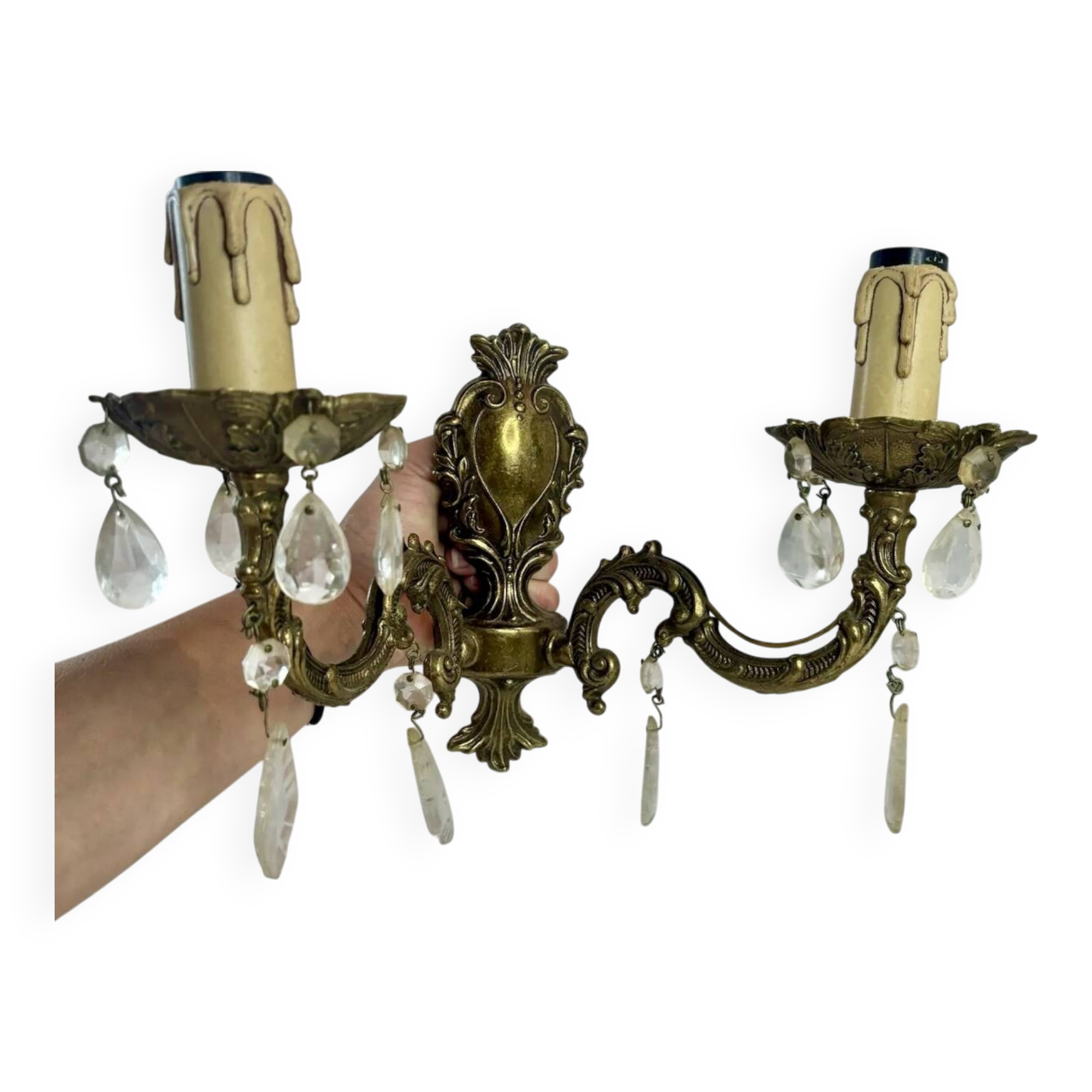 Paire d’appliques en bronze