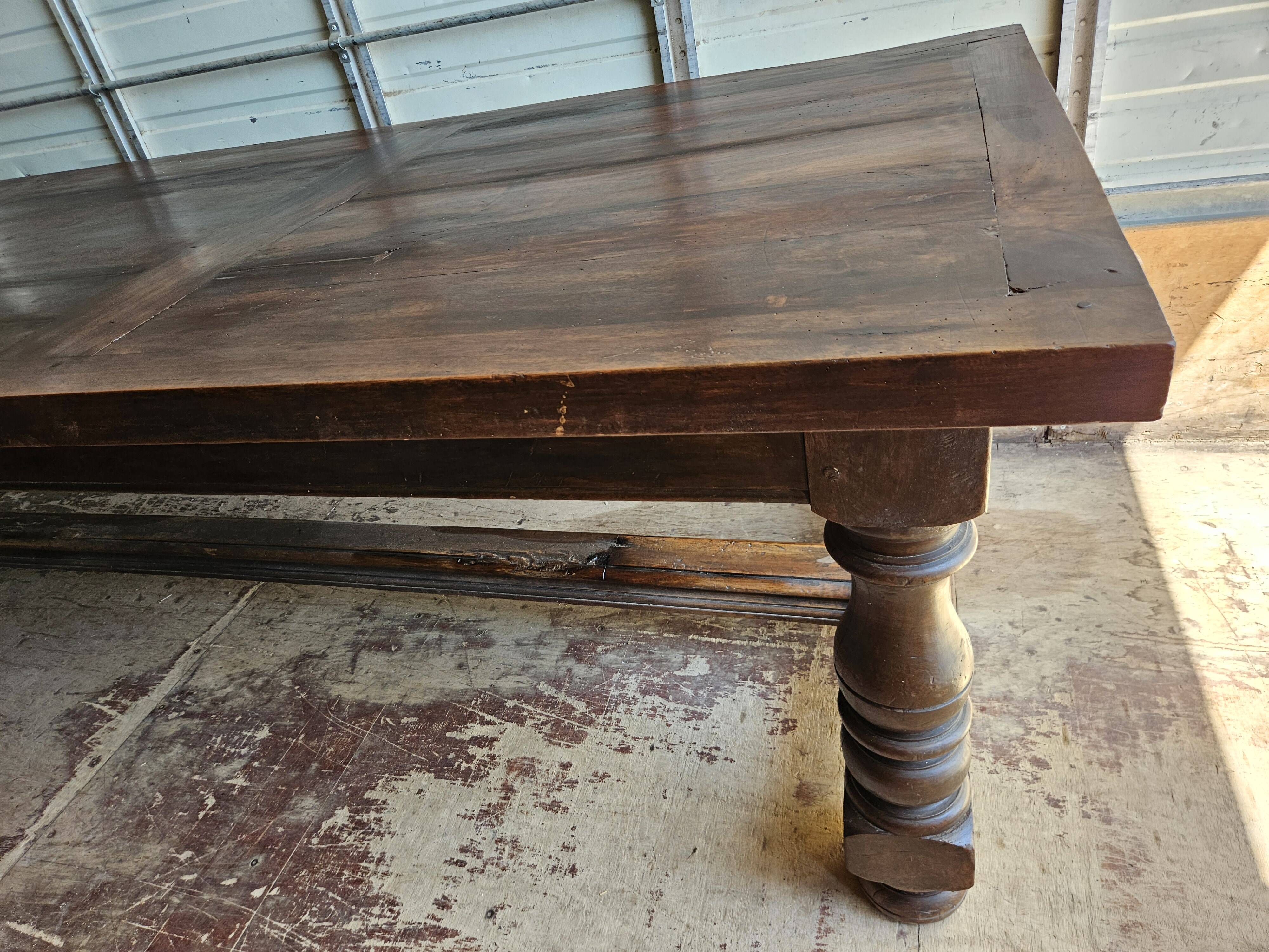Large 19th-century walnut table