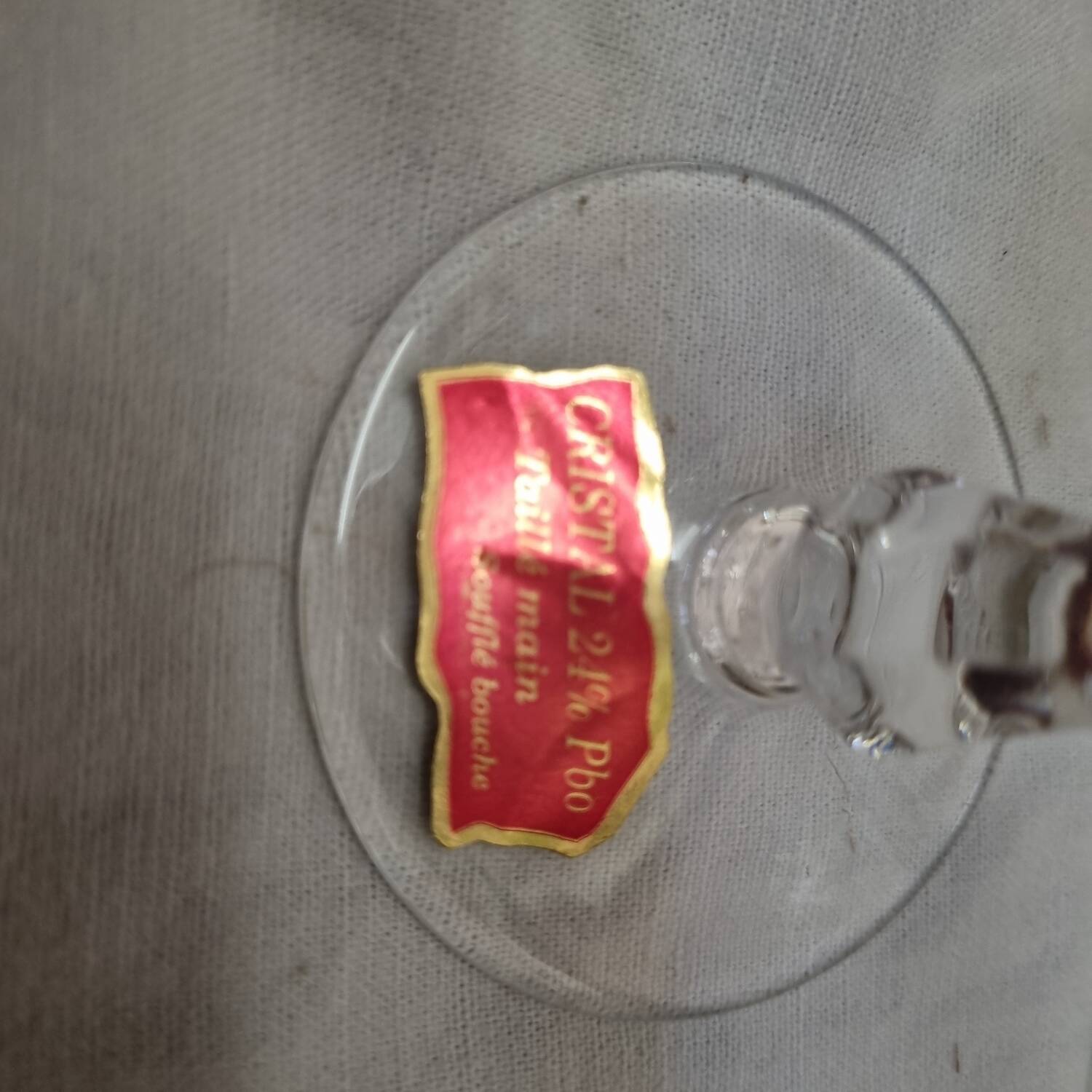 St Louis crystal champagne flutes, Gérard model