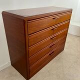 Old Scandinavian style chest of drawers in teak, 70s design, Hülsta vintage brand