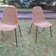 Paire de chaises de salle à manger/empilables en rotin et métal Legler, Suisse, années 1960