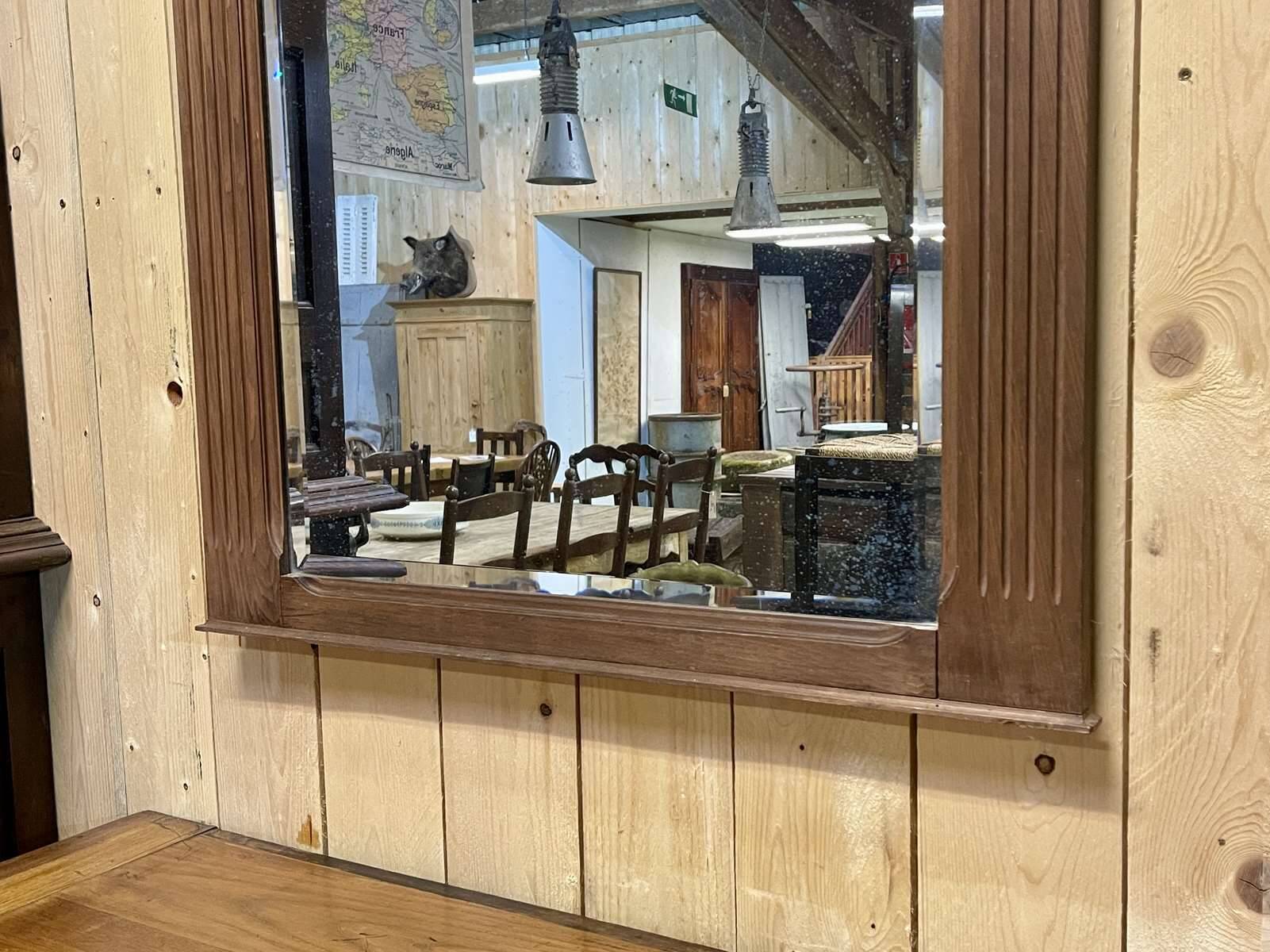 Early 20th century beechwood mirror - 143x92cm