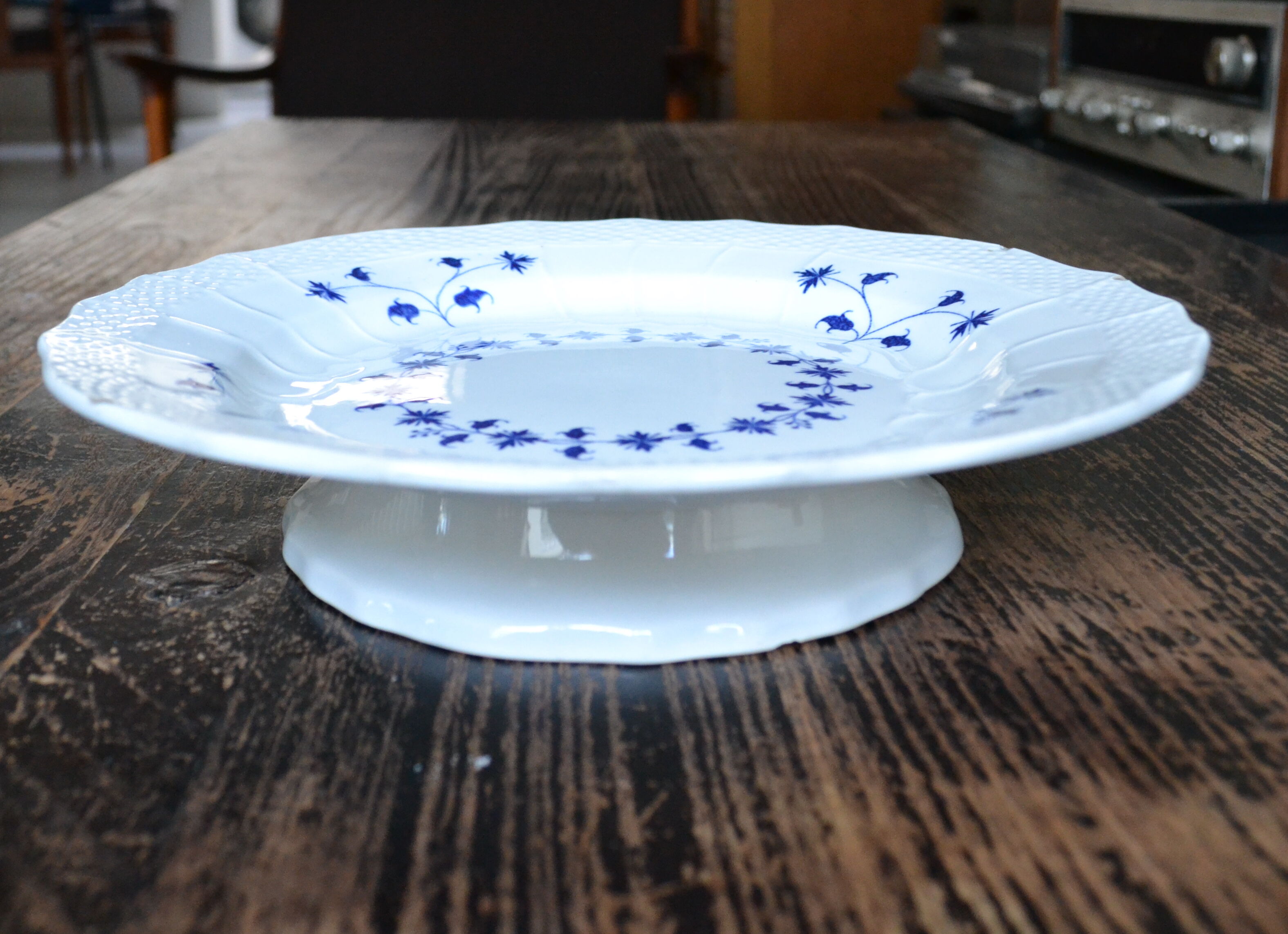 Low earthenware compotier Saint-Amand Nord Barbeau early twentieth century