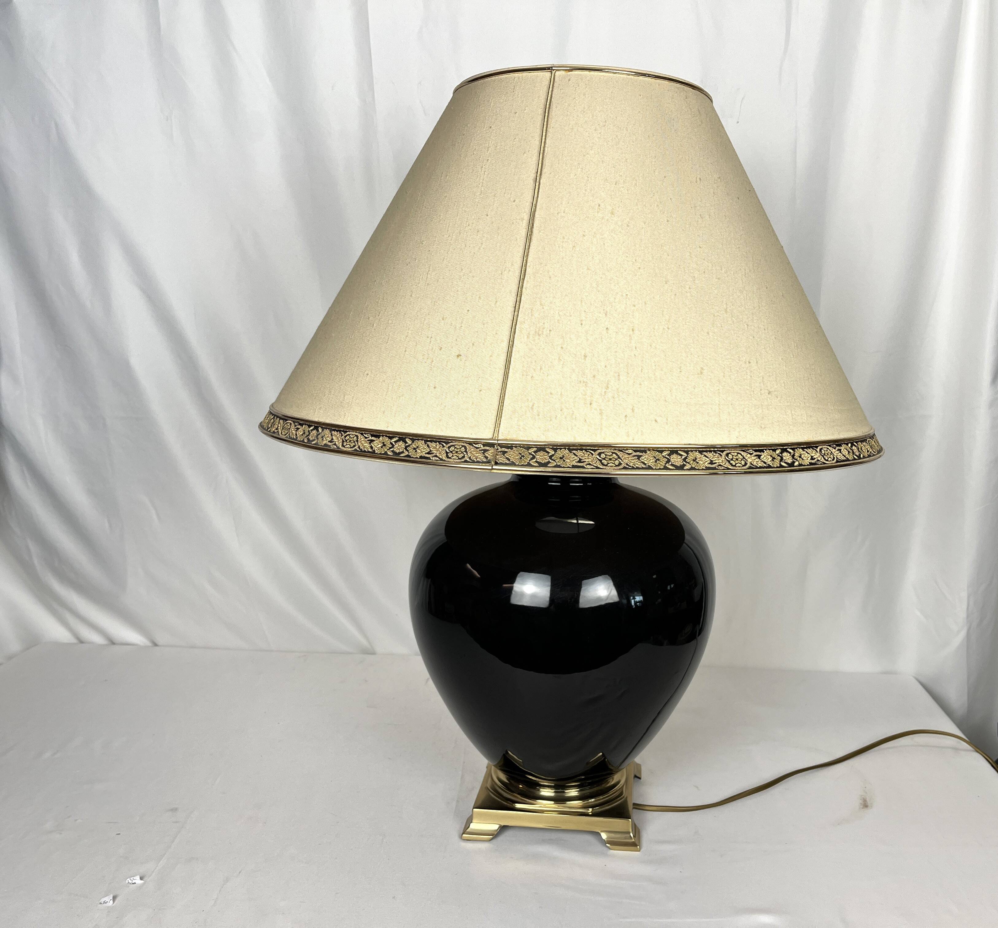 Important English porcelain lamp signed Drimmer 1989