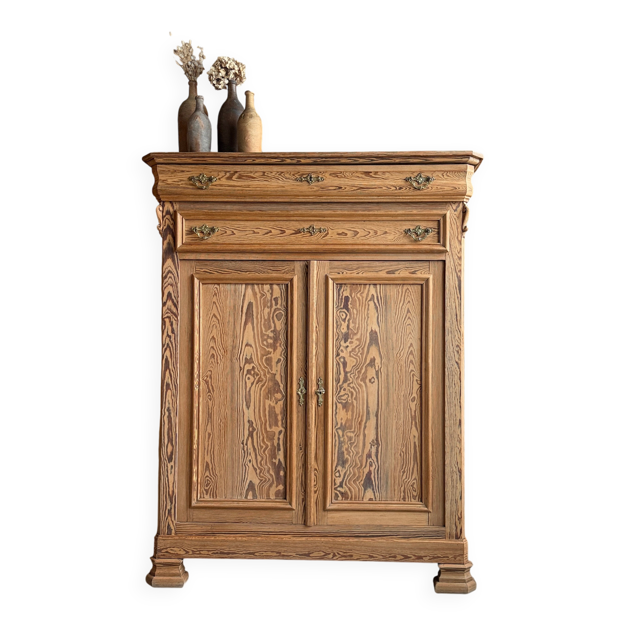 Grand Louis-Philippe buffet in pitch pine (renovated)