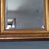 Old mirror beveled frame louis xvi style gilded stucco wood 58x48,5 cm sb