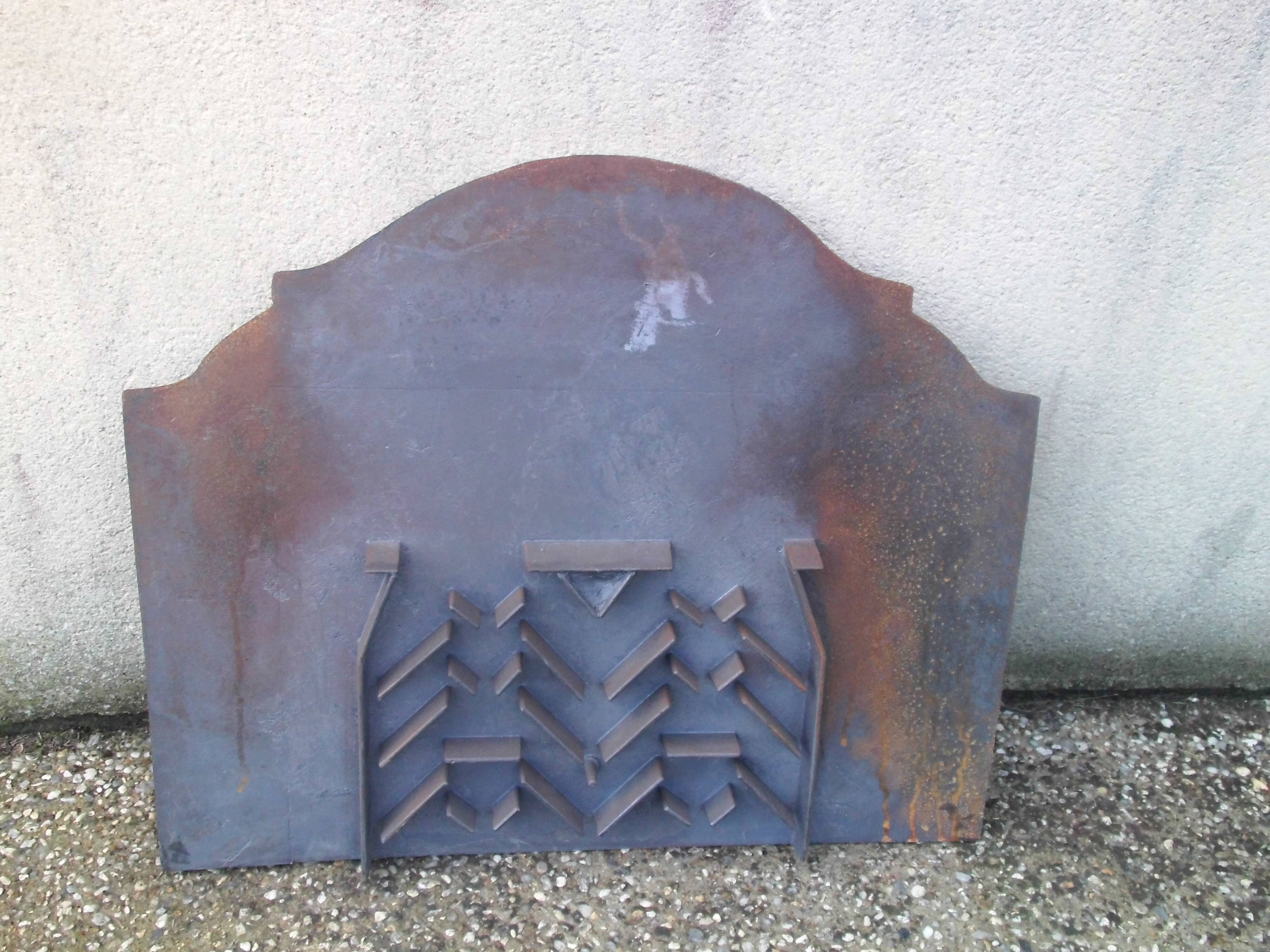 Stern art foundry crown fireplace plate