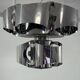 Curved steel chandelier attributed to Max Sauze, 9 lights