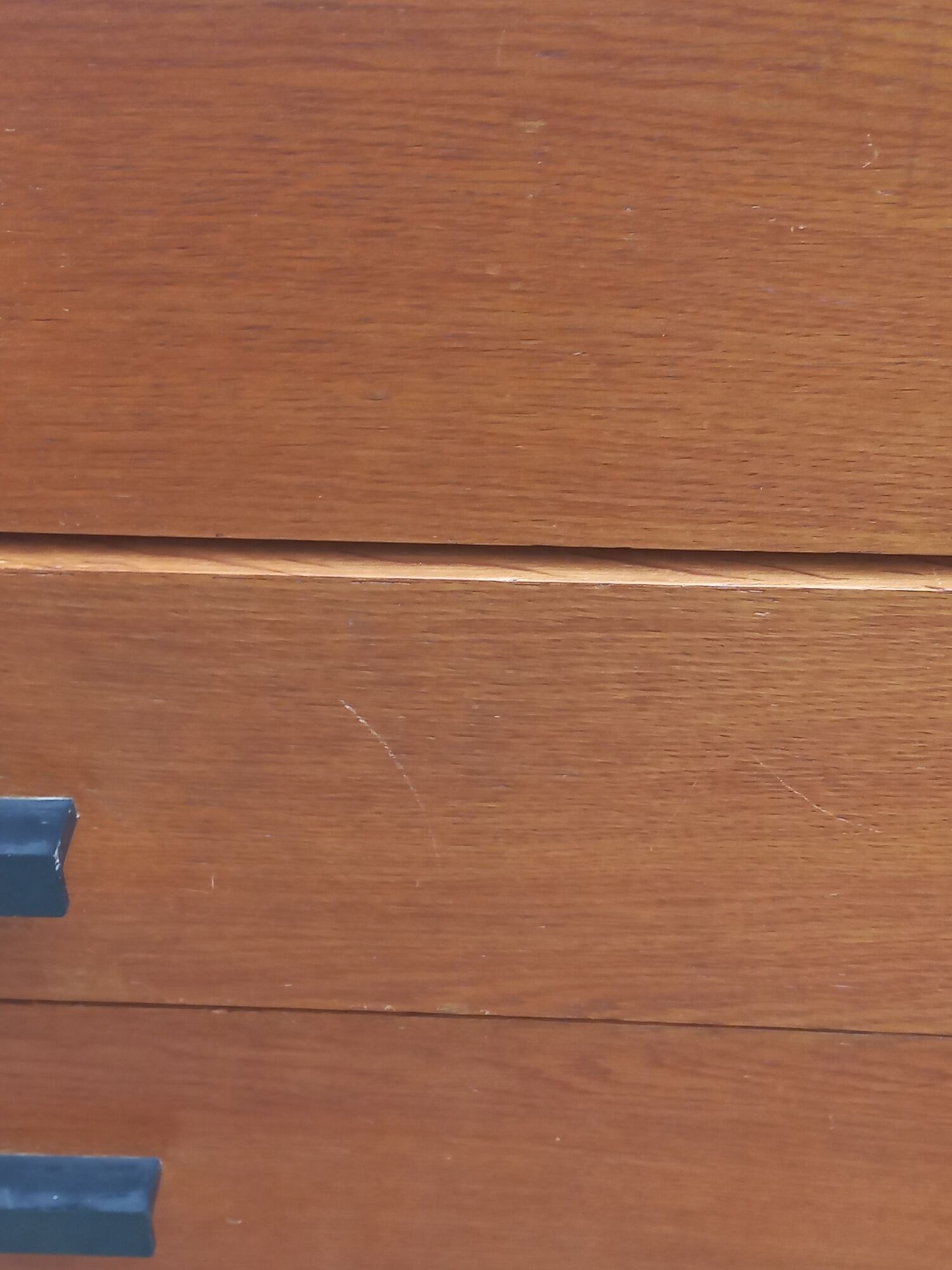 Vintage chest of drawers in gilded oak from the 50s 3 drawers feet bobbin