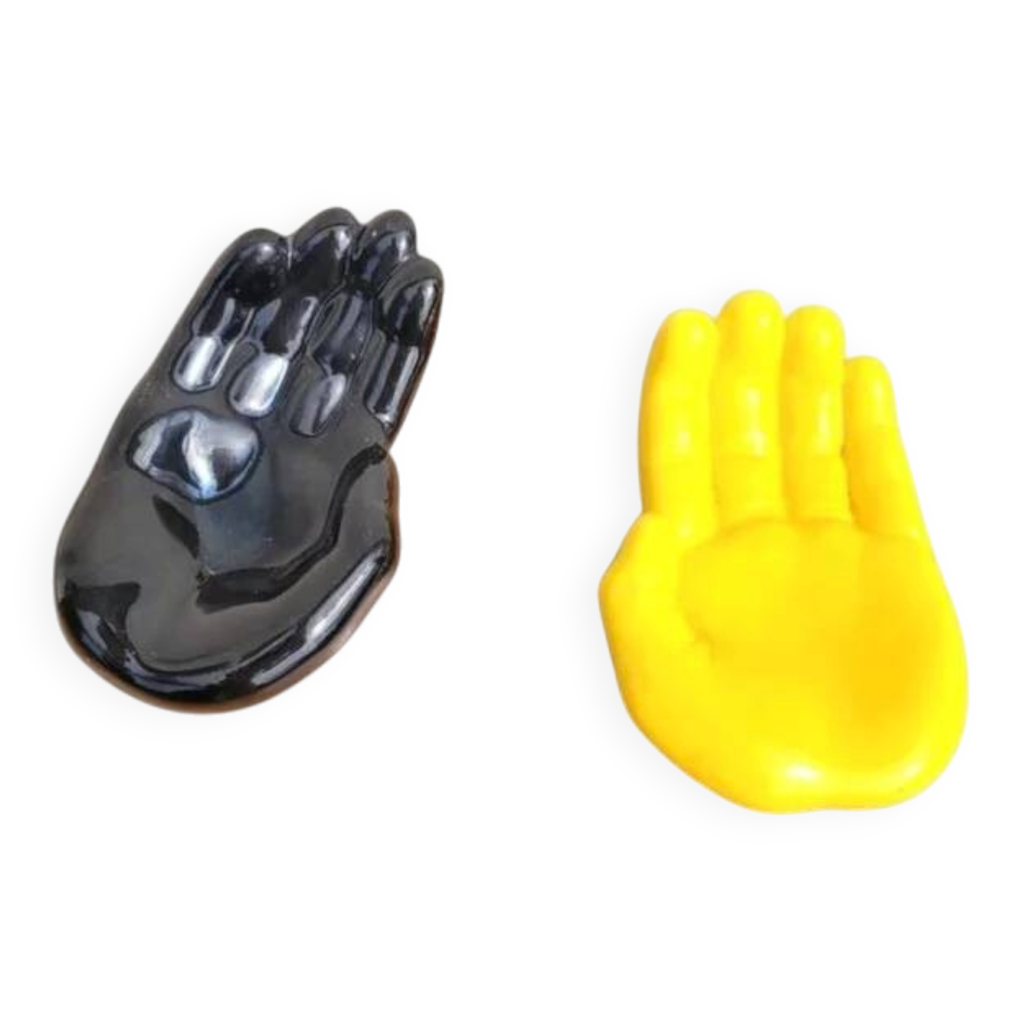Vintage ceramic hand-shaped pair of catchalls.