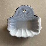 Antique enamelled metal wall mounted soap dish