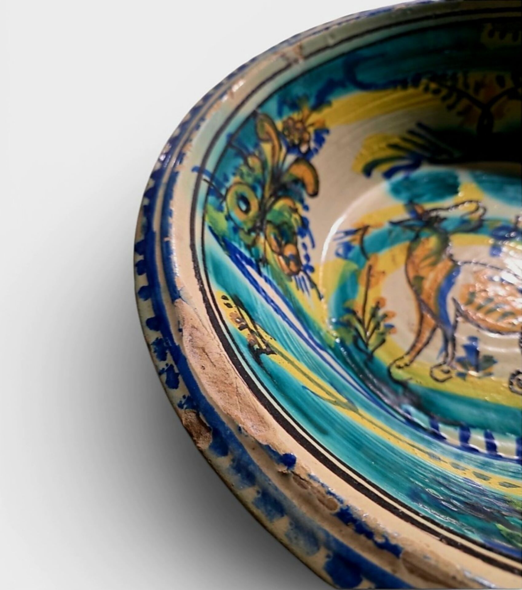Lebrillo ancien de Triana – Faïence émaillée – XIXe siècle