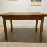 Oak and linoleum table from the 1950s