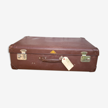 Old brown suitcase 70 cm wide
