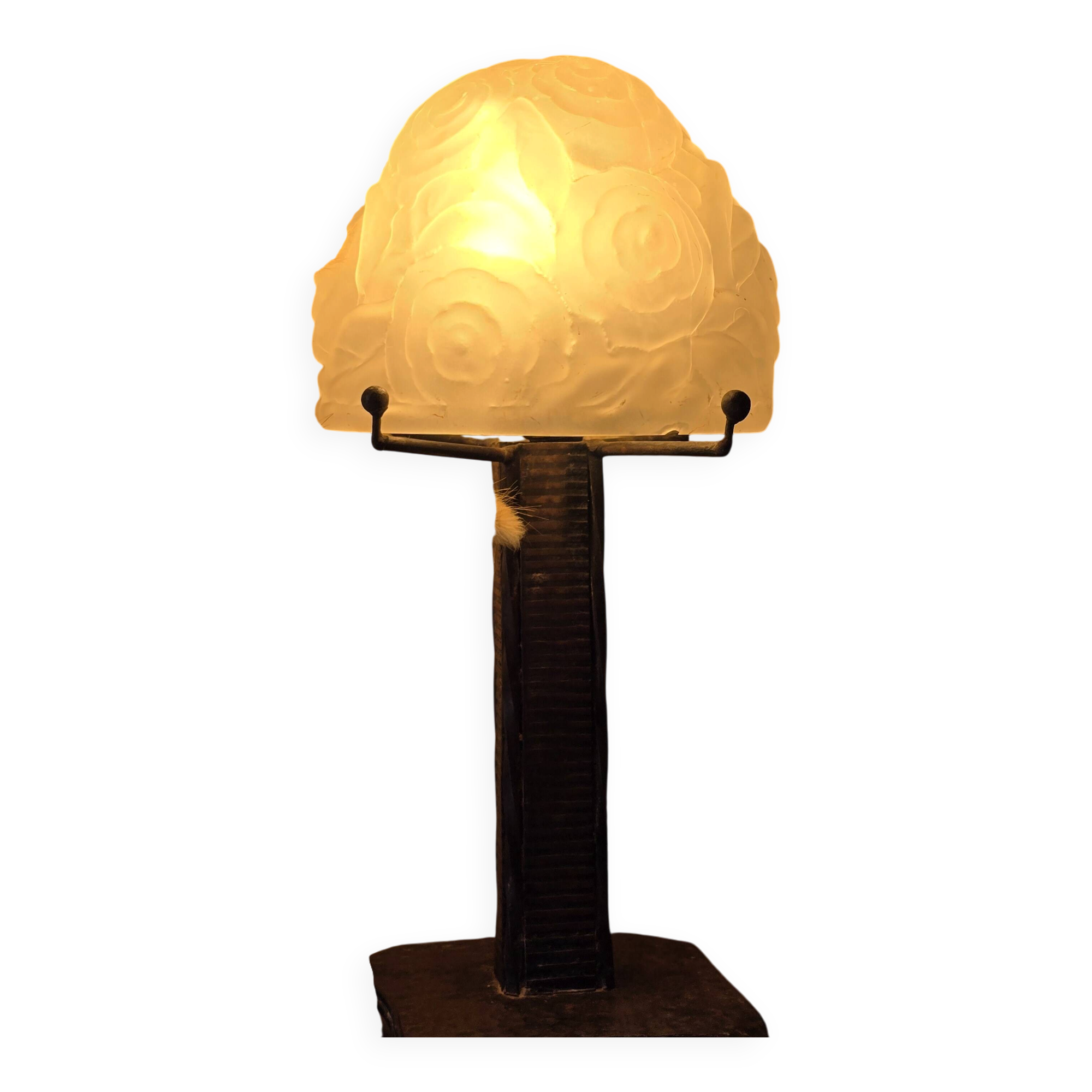 Lampe Art Déco fer forgé 1930