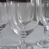 Service de 8 verres à vin en verre ciselé
