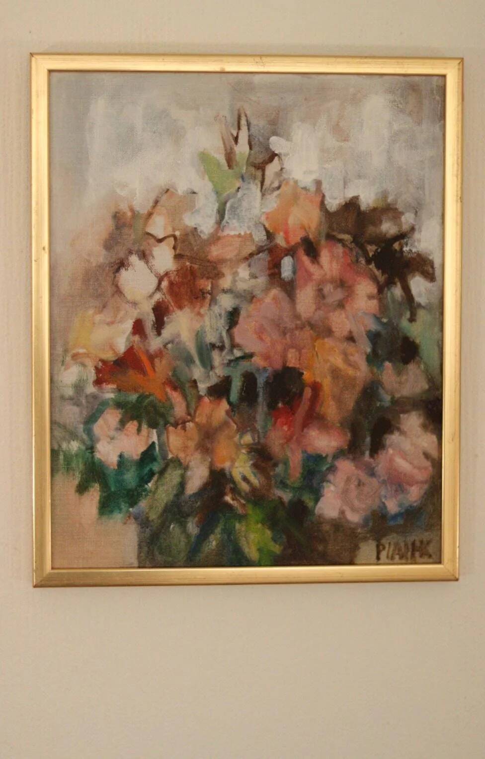 Original Swedish Oil on Canvas – “Bloom” by Pia H. Campbell – Signed