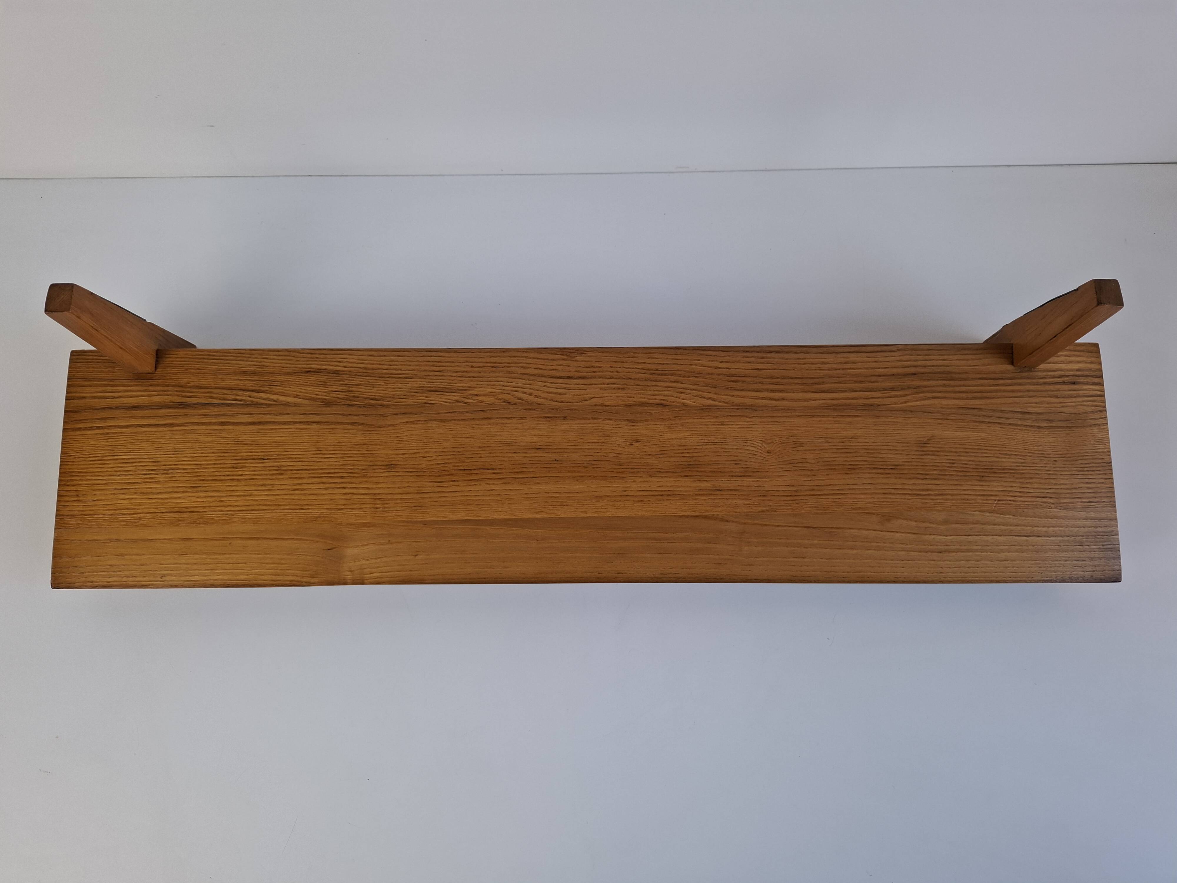 Midcentury Czechoslovak Wooden Wall Shelf, 1960s