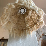 Abat jour en laine beige