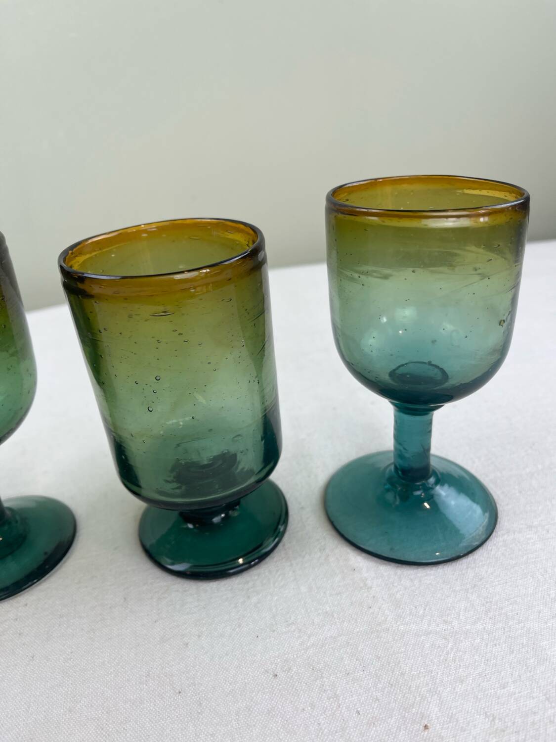 Blown glass goblets