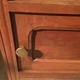 Beech bedside table on marble; 30/40s