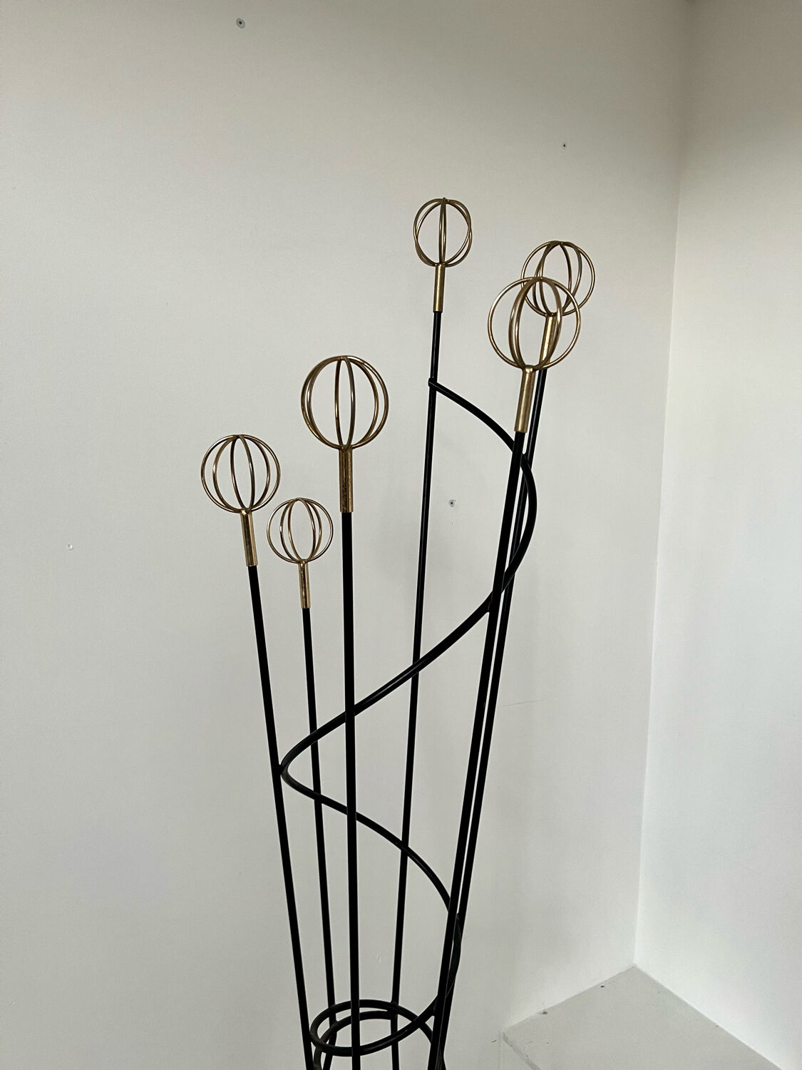 Old metal coat rack design 60s vintage