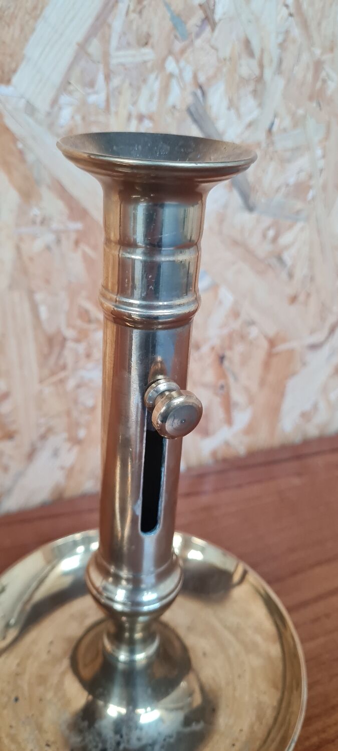 Pair of gilded brass candle holders