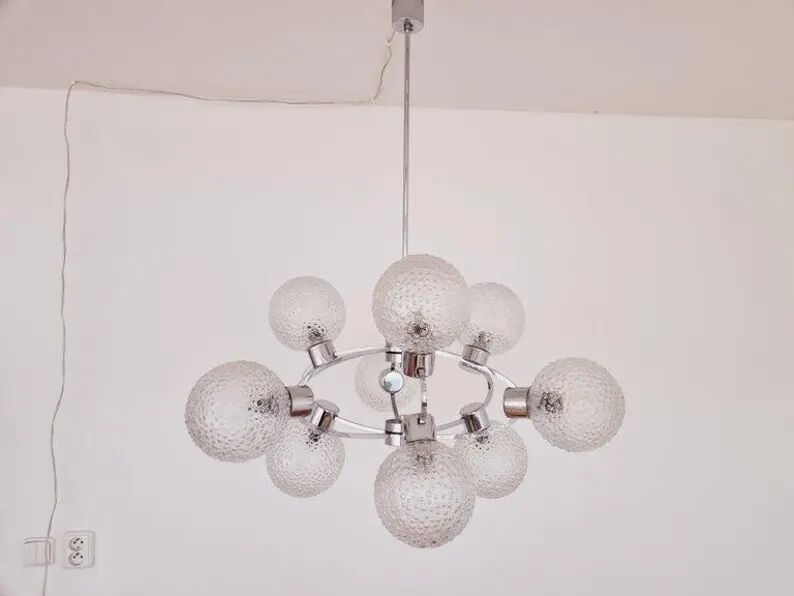 Large Midcentury Galaxy Sputnik Chandelier, Germany, 1970s