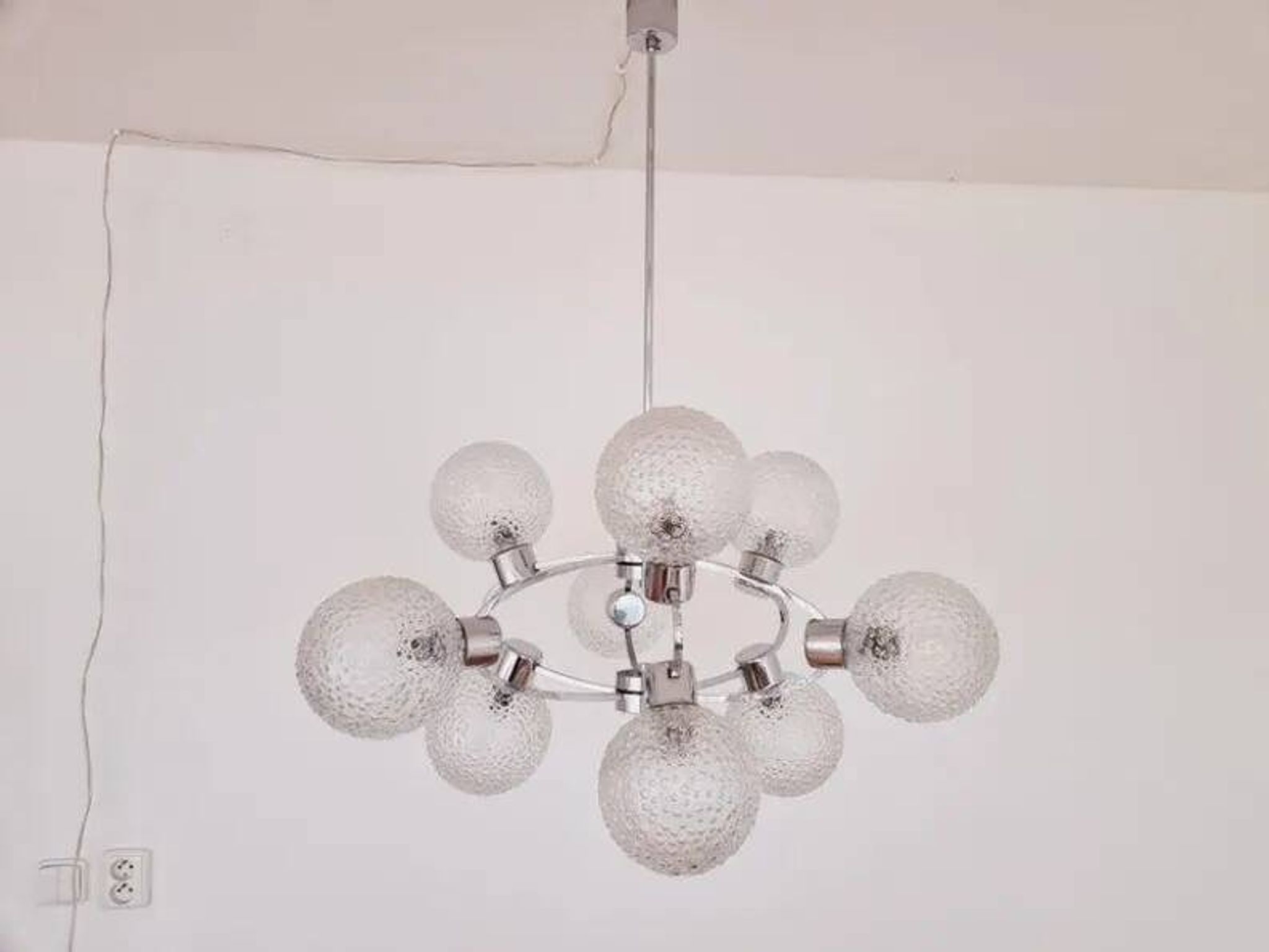 Large Midcentury Galaxy Sputnik Chandelier, Germany, 1970s