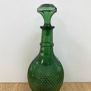 Italian carafe Empoli from the 1960s - Glass with diamond points.