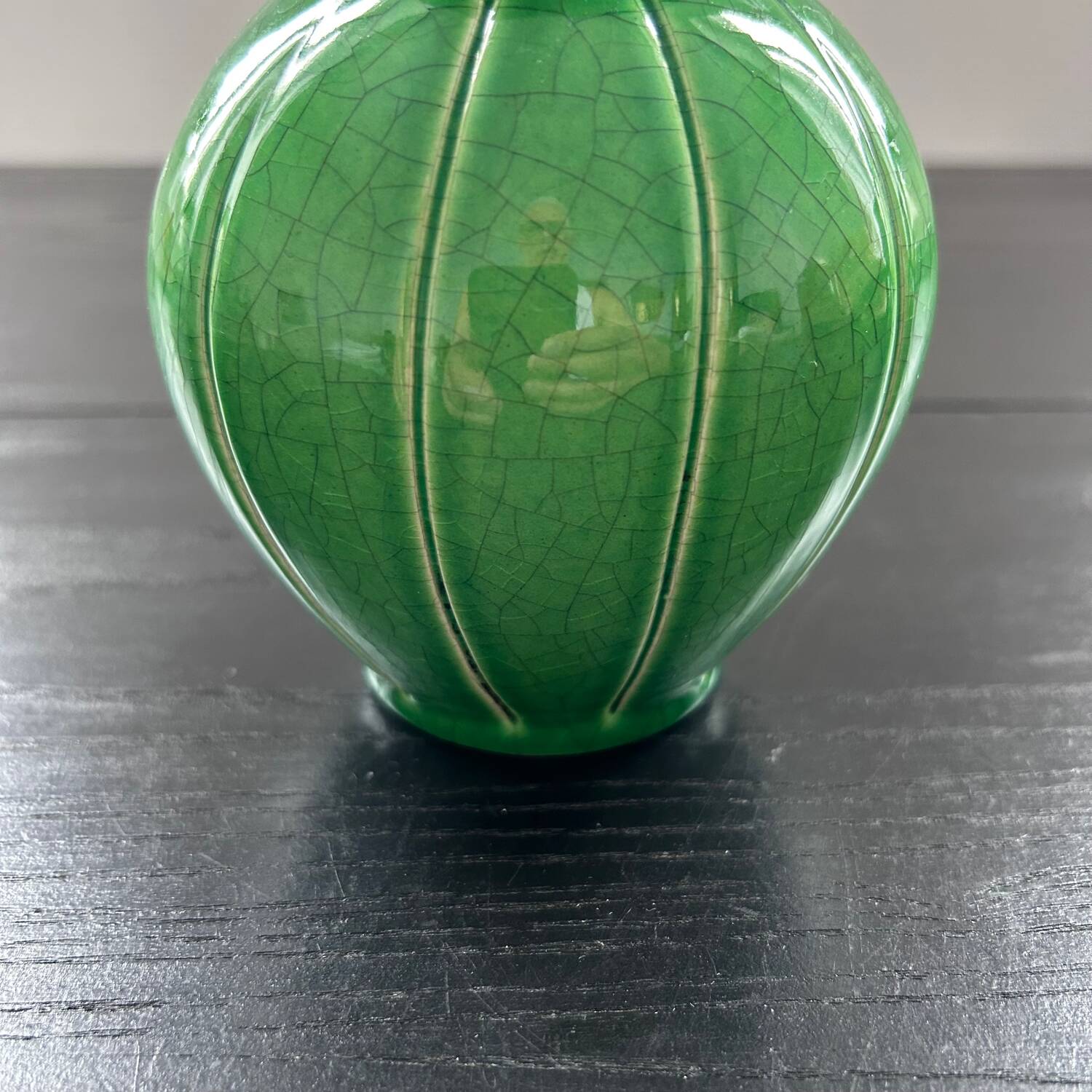 Cracked earthenware vase