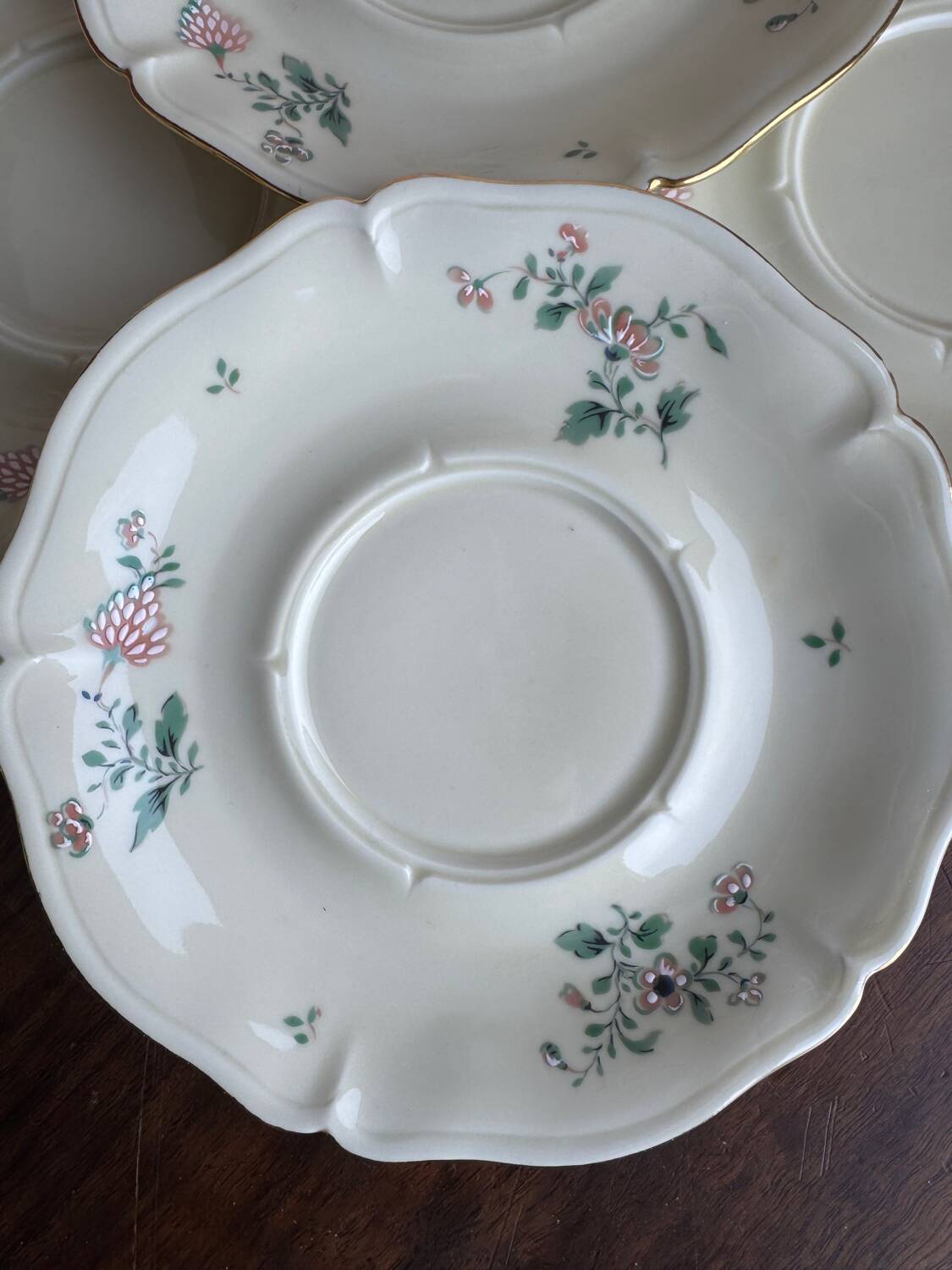 Set of 6 Limoges porcelain plates