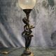 Lampe en Bronze électrifié figurant un rnfant XIXe