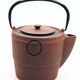 Cast iron chocolate teapot from Japan wabi sabi and its stainless steel filter