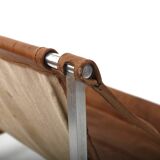 Grand Leather Lounge Chair 'Bequem' by Stig Poulsson c.1970